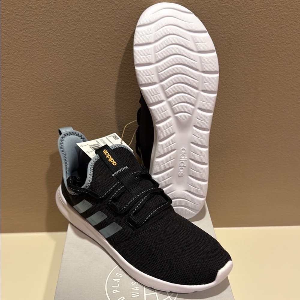 Adidas Cloudfoam Pure 2.0 Women’s Size 7.5 Running Shoes Black w/ Teal GX3190-23